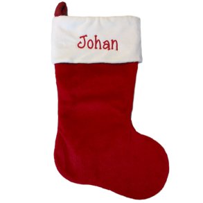 Julesok - plys - med navn