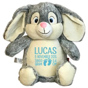 Kanin bamse med navn og fdselsdata