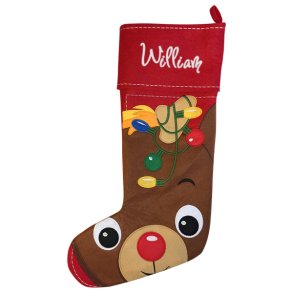 Julesok med rensdyr og navn