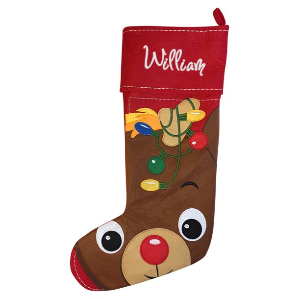 Julesok med rensdyr og navn