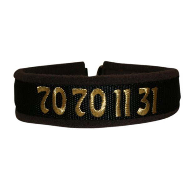 Navnehalsb�nd M�rkebrun