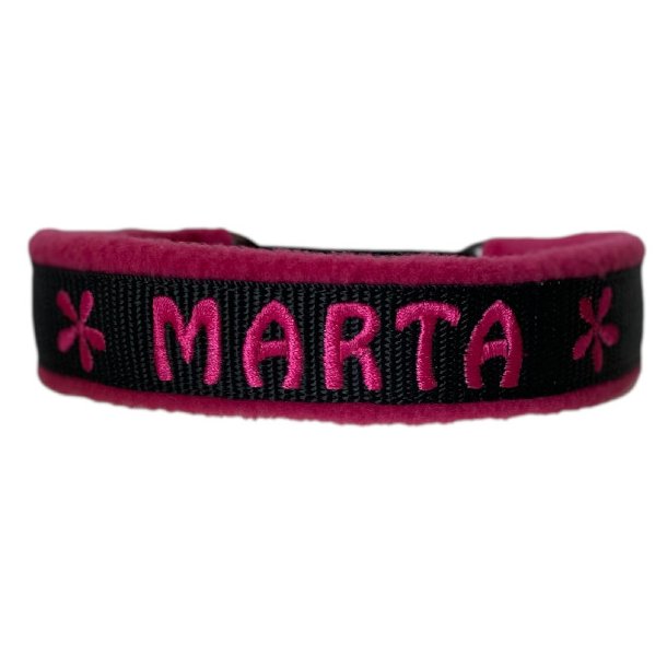 Navnehalsbnd Fuschia