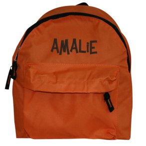 Lille Rygsk med navn - Orange
