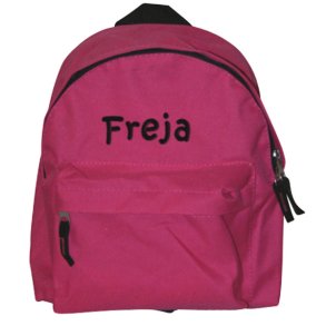Lille Rygsk med navn - Pink