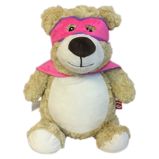 Superhelte-bamse pink